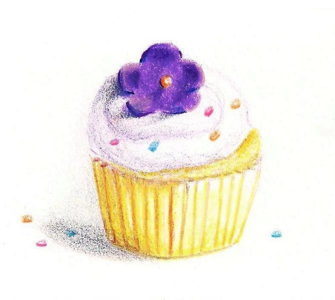 Cupcake Art Buttercream Cupcake Drawing