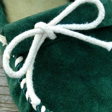 Plain Jane Moccasin Forest Green - Women's Sizes 5-11