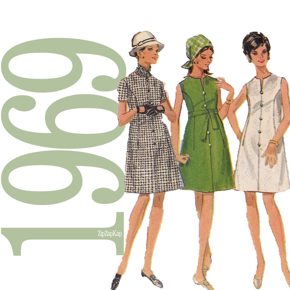 60s Dress Vintage Pattern - B34 - Butterick 5174