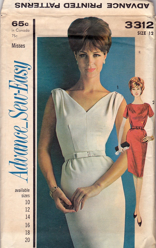Joan Dress Vintage Pattern - B32 - Advance 3312