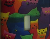 Colorful Kitties Light Switch Cover