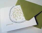 Letterpress Greeting & Recipe Apple Tart and Cupcake Card Set- with Envelopes
