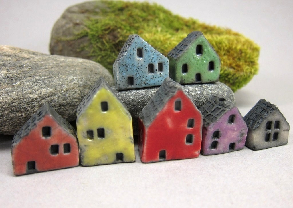 Lucky nr 7...Rustic Miniature Houses for Moss Tearriums or Pot Gardens