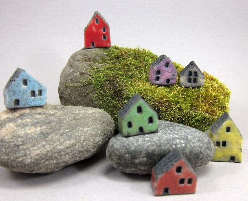 Lucky nr 7...Rustic Miniature Houses for Moss Tearriums or Pot Gardens