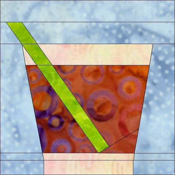 Highball Glass-Paperpiece PDF Pattern by MadCreekDesigns