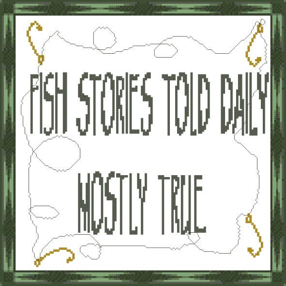 Fish Stories Cross Stitch PDF Pattern