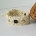 Eco Hemp Bracelet with Black and Silver beads