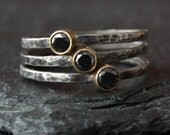 Black Diamond Stacking Ring