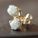 Rough Diamond Stud Earrings in 14kt Gold- as seen in LUCKY magazine, People Style Watch and Martha Stewart Weddings
