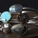 Turquoise Cuff Bracelet- sleeping beauty turquoise, 14kt gold, sterling silver, stacking bracelet, bezel, hammered, bangle