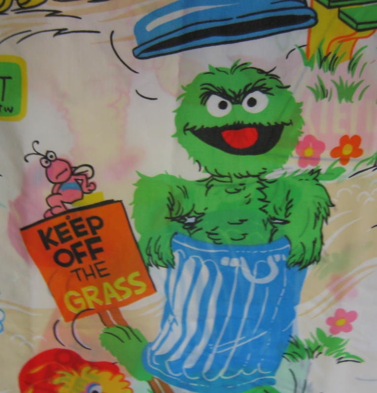 Vintage Sesame Street Twin Flat Sheet