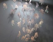 Jellyfish Mobile in Shades of the Sea/ Hand Cut Shapes - LARGE