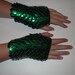Scale Maille Armor Gauntlets Forest Green Knitted Dragonhide