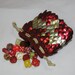 Armor Dice Bag in Dragonhide knitted Scale Maille Firebird