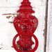 Once Upon A Time Door Knocker, British Red, Chippy Wall Hook