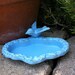 Petite Garden Bird Bath Rustic And Distressed, Shabby Chic White