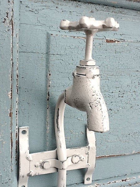 Wall Hook, Shabby Chic, Faucet Hook, Vintage Inspired