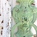 Shabby Chic Iron Wall Decor, Door Knocker, Towel Holder,in Melon Green, New House , Wedding Gift