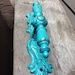 Rustic Metal Door Pulls and Wall Hook , French Decor in Spanish Hacienda Aqua Green