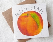 let's jam (mini eco friendly card printed on banana paper) music jamming preserving jam canning