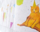 ANY 4 mini cards (make your own mix) printed on banana paper with mini envelopes