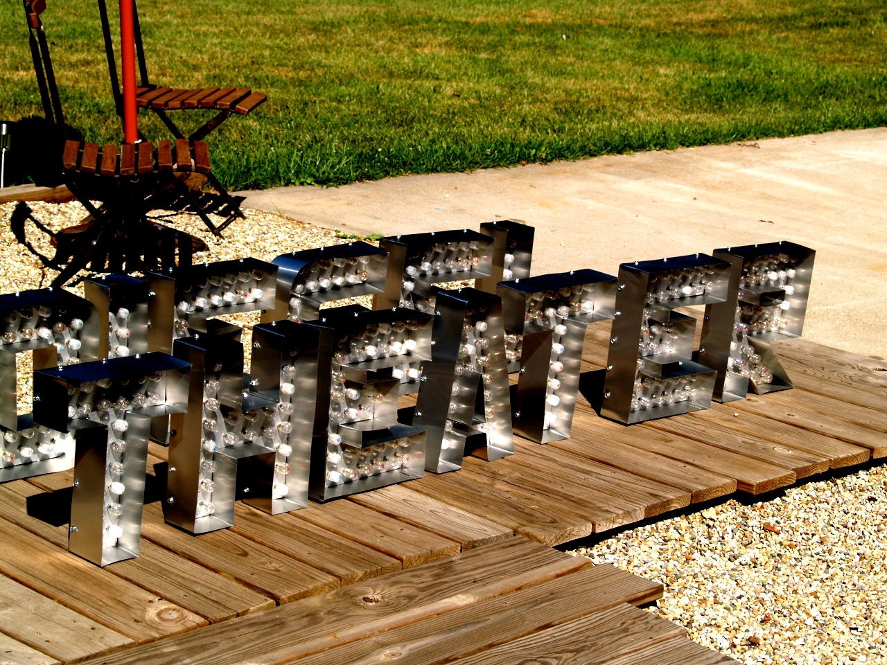 Movie THEATER Marquee Letter Light Channel Any Letter Metal Vintage Sign Industrial