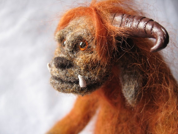 SALE - Needle felted sculpture- Ludo from Labyrinth