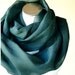 Organic cotton organza scarf shawl wrap in forest green