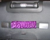 Purple batik luggage handle wrap