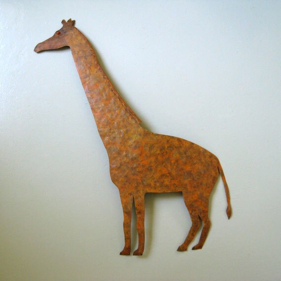 SALE Giraffe large metal wall sculpture by frivoloustendencies