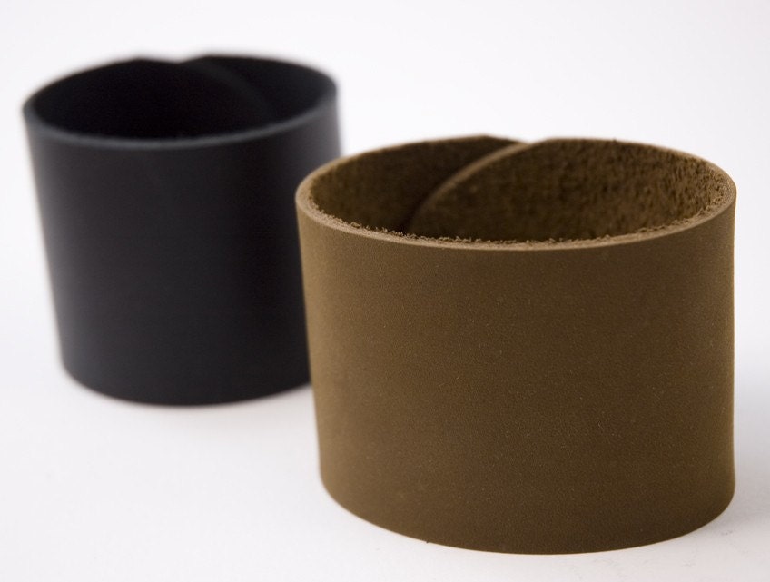 Leather Cuff Bracelet Blank, ONE Supple Leather Cuff in Wide Size