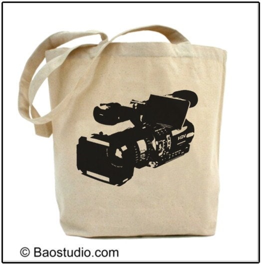 Buy2 Get1 Free - Video Camera - Eco Friendly Multipurpose Canvas Tote Bag (Style no. ct141)