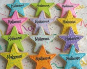 Colorful Star Decorated Cookies - Star Cookie Favors - Star Decorated Cookie Favors - Cookie Gift - 1 dozen