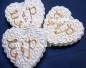 Monogrammed Heart Wedding Cookie - 12 Cookies