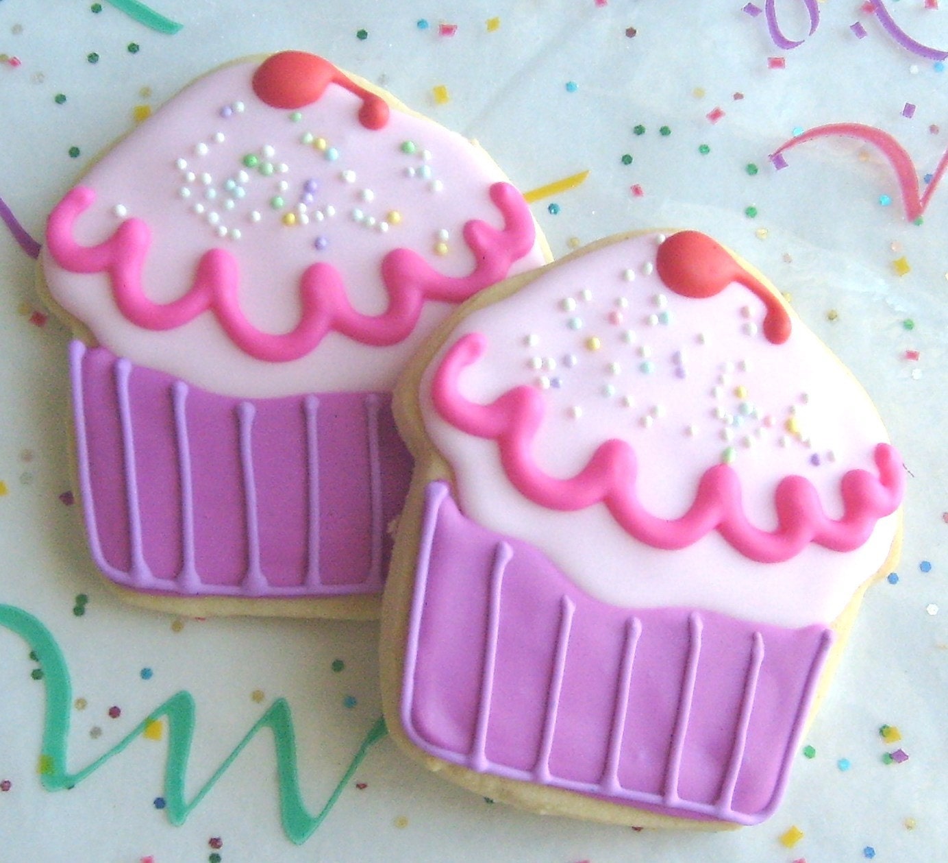 decorated cupcake cookies