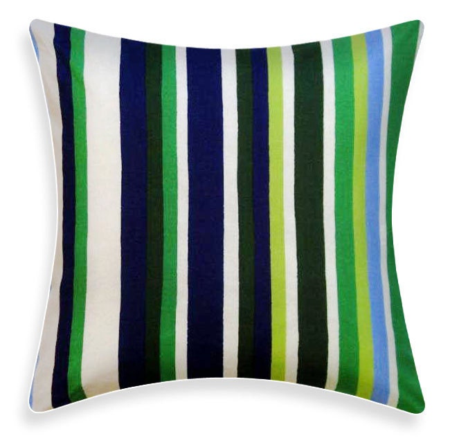 Stripe Pillow Marimekko Pillow Cover - Onnellinen Blue