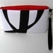 Zippered Wristlet / Clutch - Marimekko Stripes Black and White