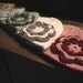 6-12 Months crochet baby hat with flower from very soft Organic Cotton Yarn