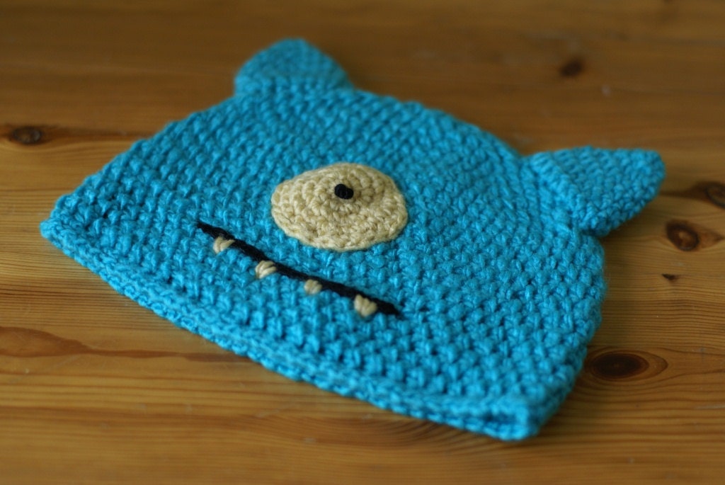 Cartoon Monster Handmade Crocheted Children Autumn Hat