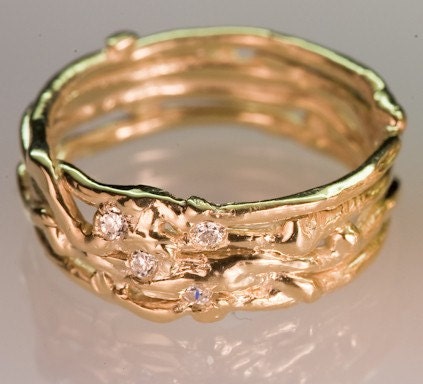Recycled Gold Wedding Band - Womens