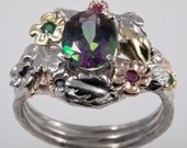 Mystic Topaz 70's Glitter Ring