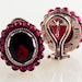 Deep Red Garnet Gemstone & Bead Earring Set