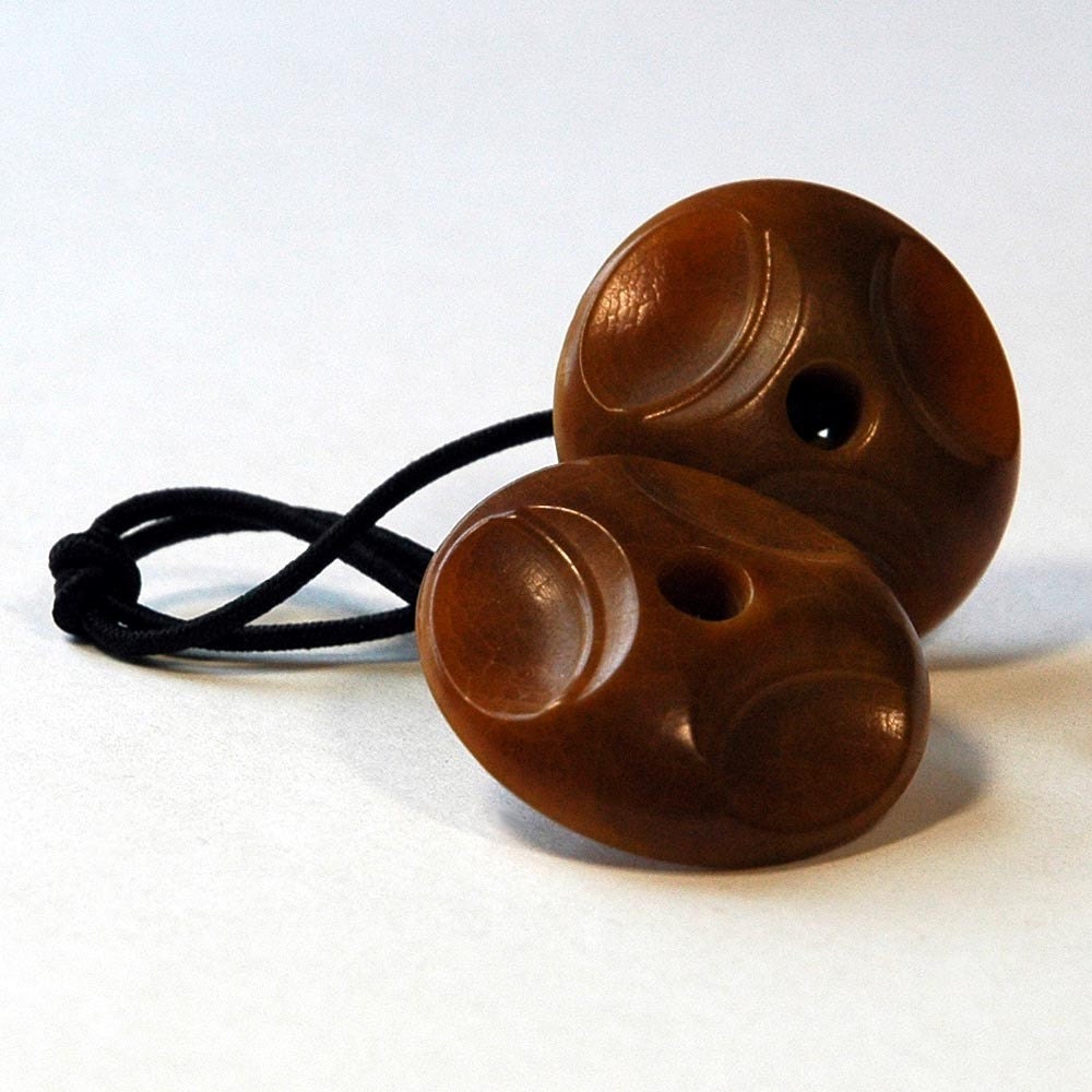 Ponytail Holder Hair Accessory - Vintage Vegetable Ivory Buttons