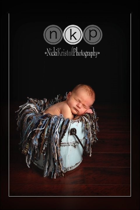 Ready to Ship.  Boy Dust Fringe Blanket . Newborns, toddlers, and maternity photography prop.