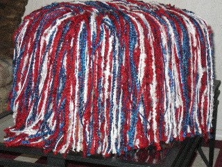 Red,White and Blue Fringe Blanket . Newborns, toddlers, and maternity photography prop.  Ready to Ship.