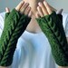 Green Fingerless Gloves