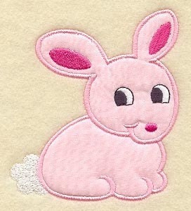 Easter Bunny  (Applique)  embroidered patch , sew or iron on your choice