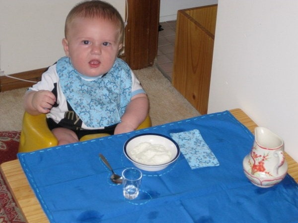 Weaning Place Setting (Amy Butler Leaf and Circle Print)