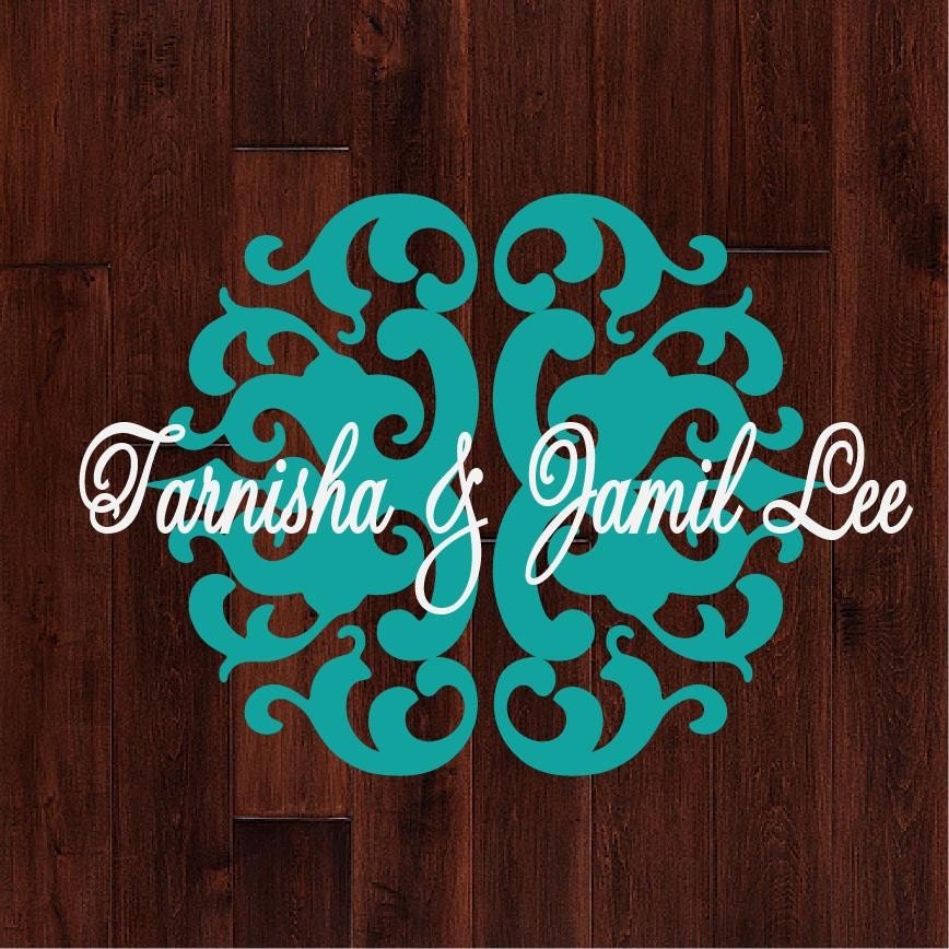 Personalized Circle Damask Dance Floor Decal Il_170x135