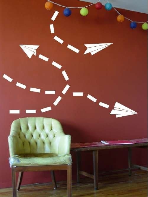 Paper Airplane Vinyl Wall Decal